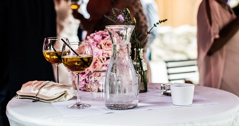 table, deco, decoration, background, flowers, scene, creative HD wallpaper