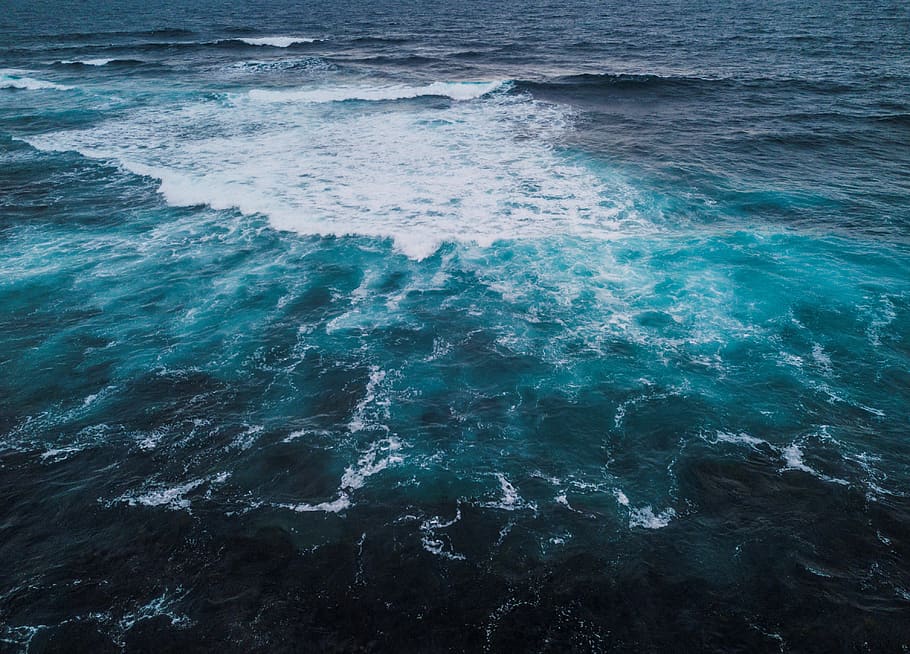 green and blue ocean waves, sea, water, motion, beauty in nature HD wallpaper