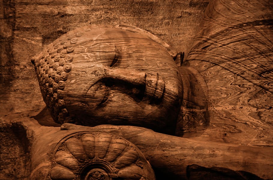 brown buddha sculpture, no people, old, history, solid, textured HD wallpaper