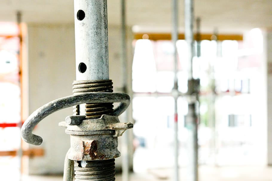 architecture, building site, metal, close-up, focus on foreground HD wallpaper