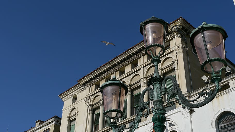 venice, italy, lantern, low angle view, building exterior, architecture HD wallpaper