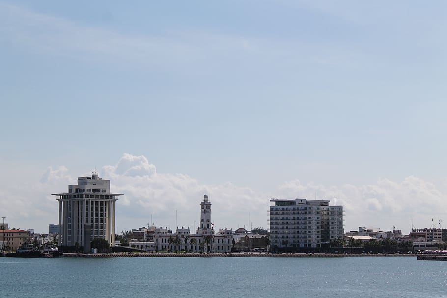 veracruz, méxico, port of veracruz, sea, ocean, tourism, sky, HD wallpaper
