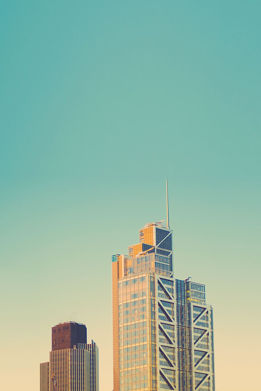 architecture, building, infrastructure, blue, sky, skyscraper HD wallpaper
