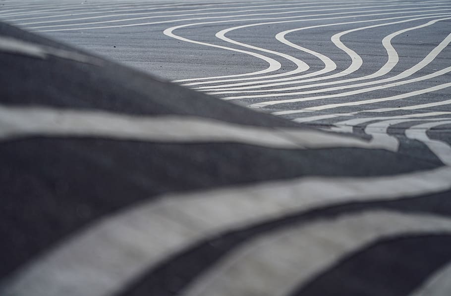 grey and black textile, road, asphalt, tarmac, pattern, way, highway HD wallpaper