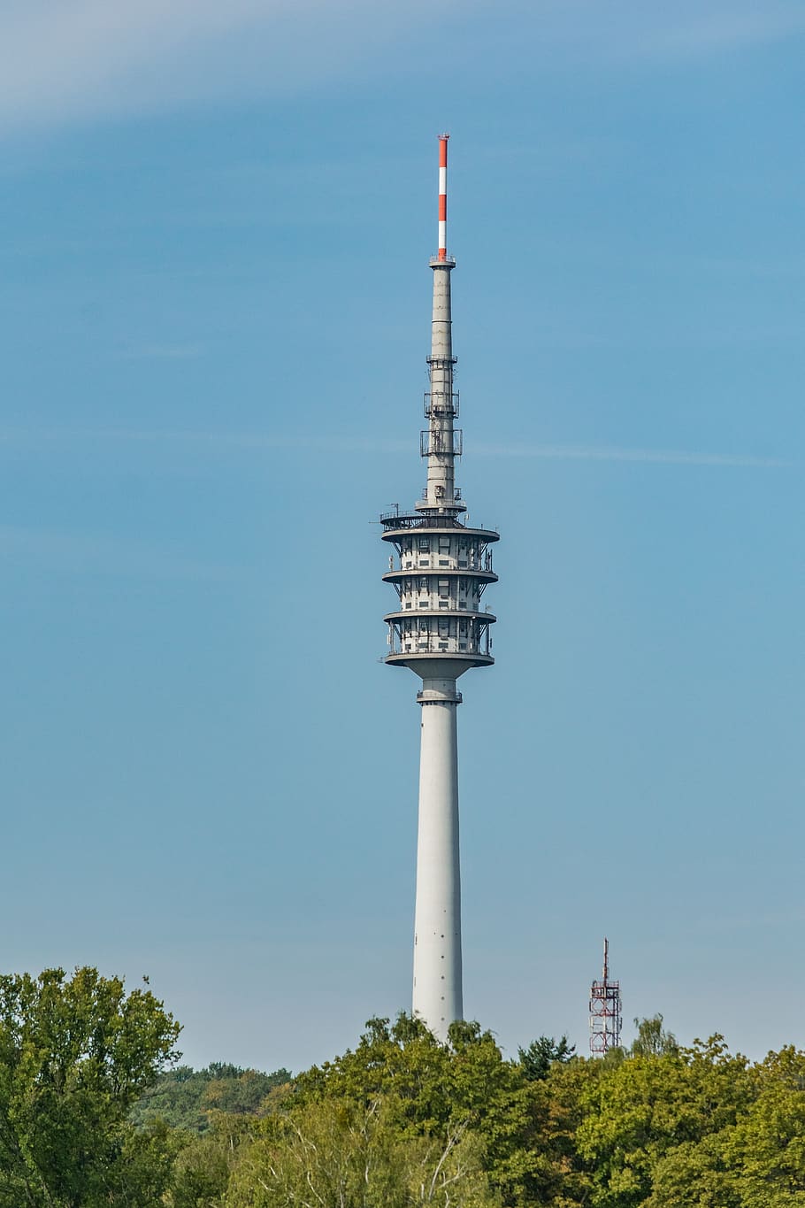 transmission tower, berlin, building, sky, radio mast, antennas HD wallpaper