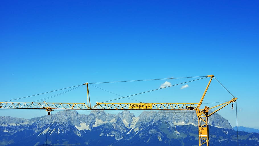 austria, kitzbuhel, blue, sky, clear sky, nature, copy space HD wallpaper