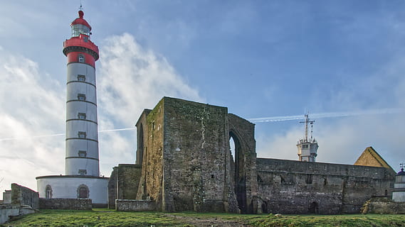 building, architecture, tower, beacon, france, plougonvelin HD wallpaper