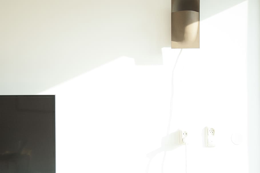 room, technology, indoors, white color, no people, copy space HD wallpaper