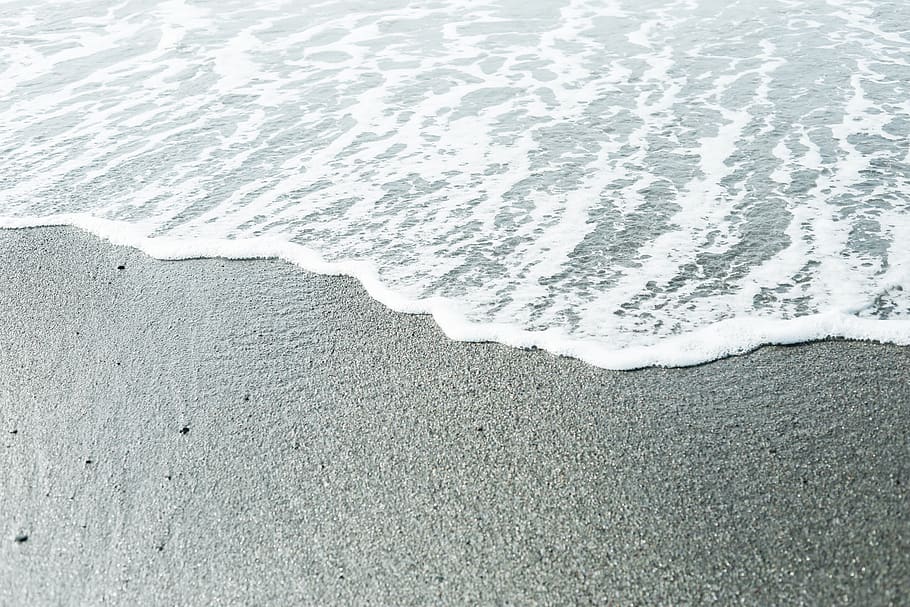 sea, wave, foam, calm, summer, spring, nature, water, aquatic sport HD wallpaper