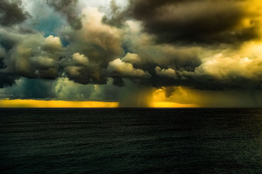 storm, clouds, sky, weather, nature, thunderstorm, dramatic HD wallpaper