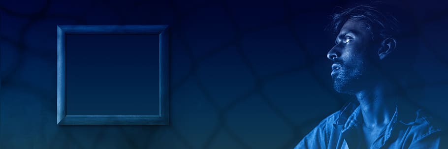 man, frame, empty, mockup, male, view, asking, question, portrait HD wallpaper