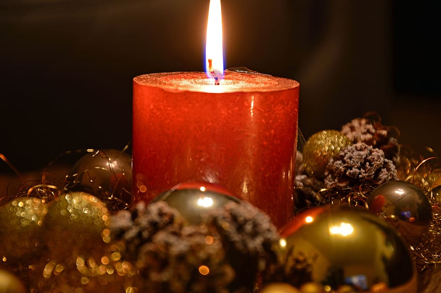 HD wallpaper: candle, christmas candle, candlelight, flame, advent ...