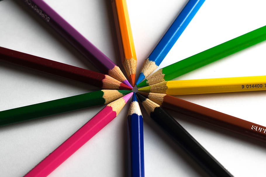 pencil, education, creativity, cross, write, school, colored pencil HD wallpaper