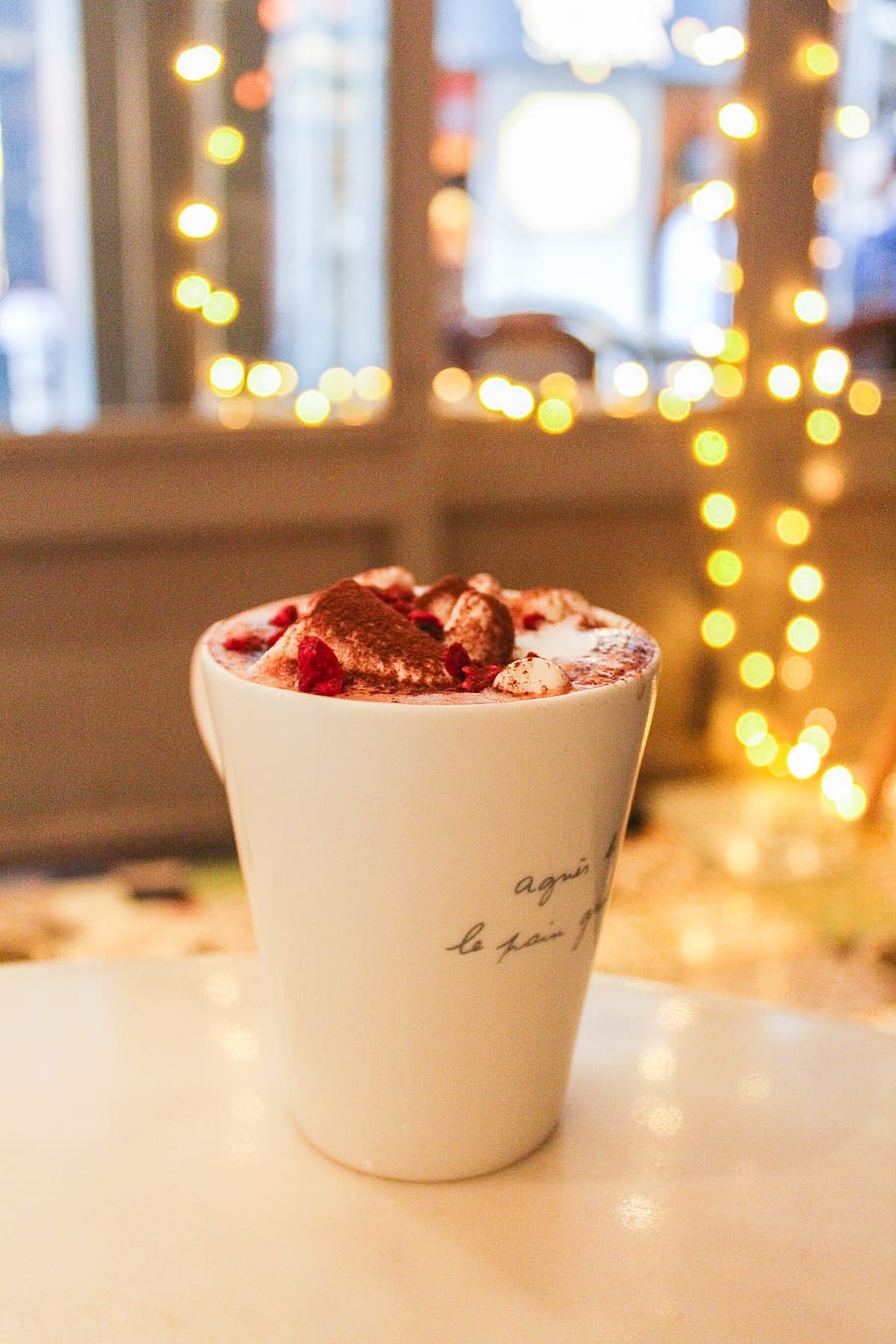drink inside white cup, food and drink, focus on foreground, table HD wallpaper