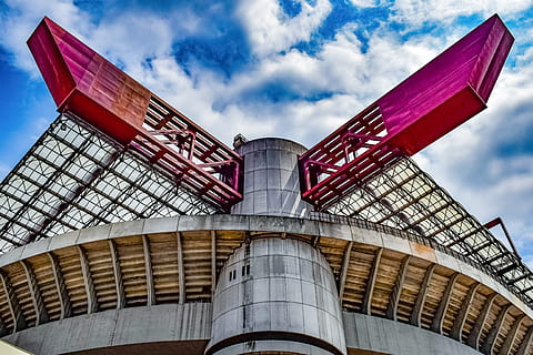 stadium, architecture, construction, modern, contemporary, futuristic HD wallpaper