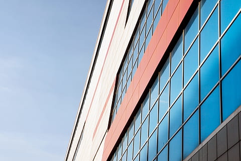 architecture, blue, bright, building, business, city, construction HD wallpaper