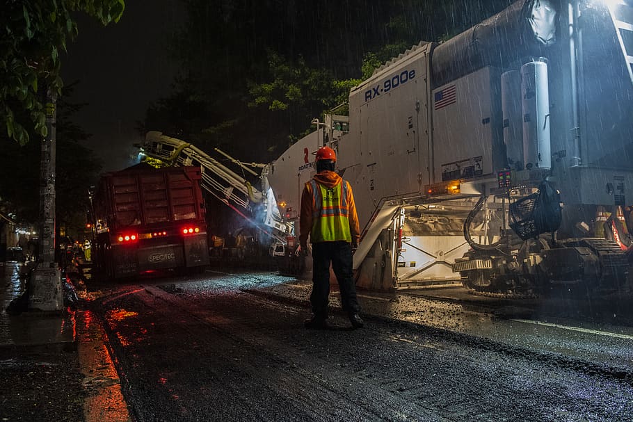 occupation, night, one person, working, men, industry, transportation HD wallpaper