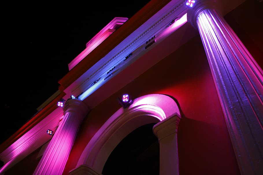 venezuela, merida, illuminated, low angle view, architecture HD wallpaper