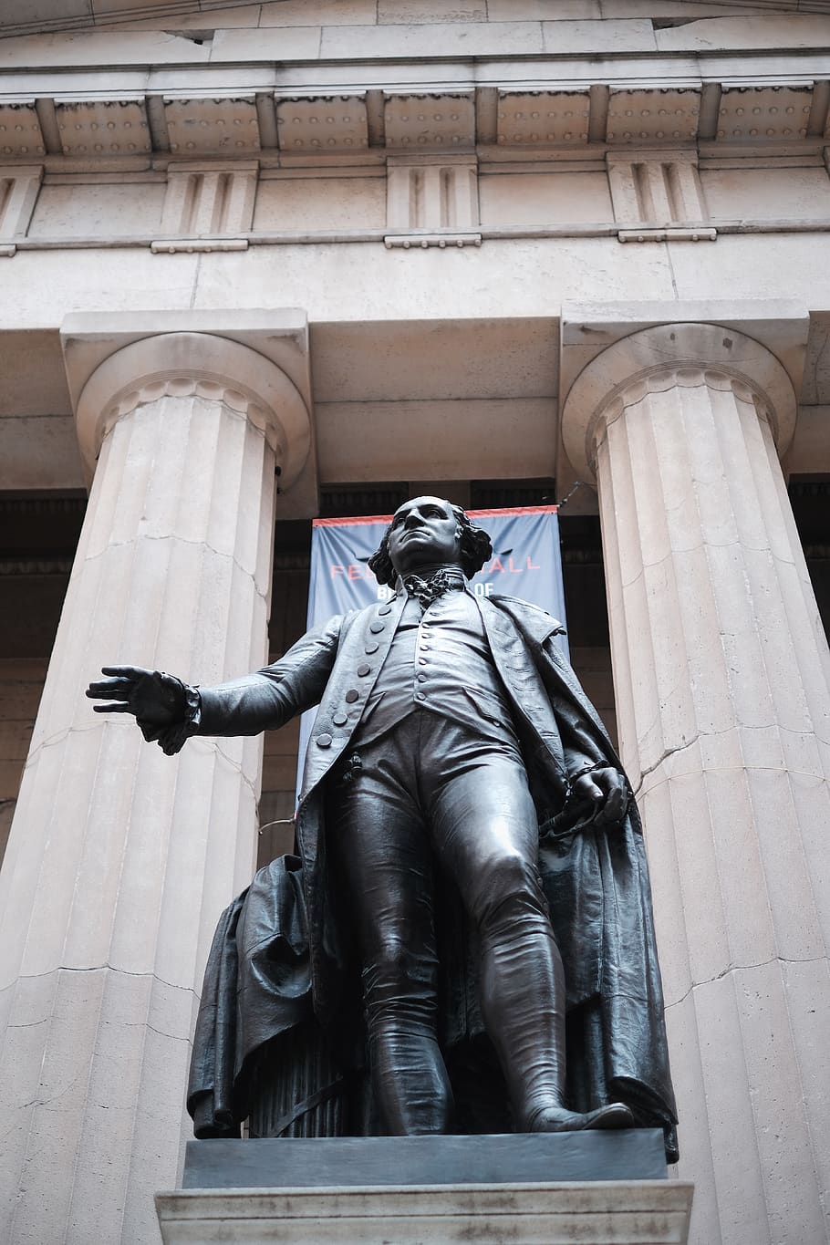 Male Statue, architecture, art, building, daylight, George Washington HD wallpaper
