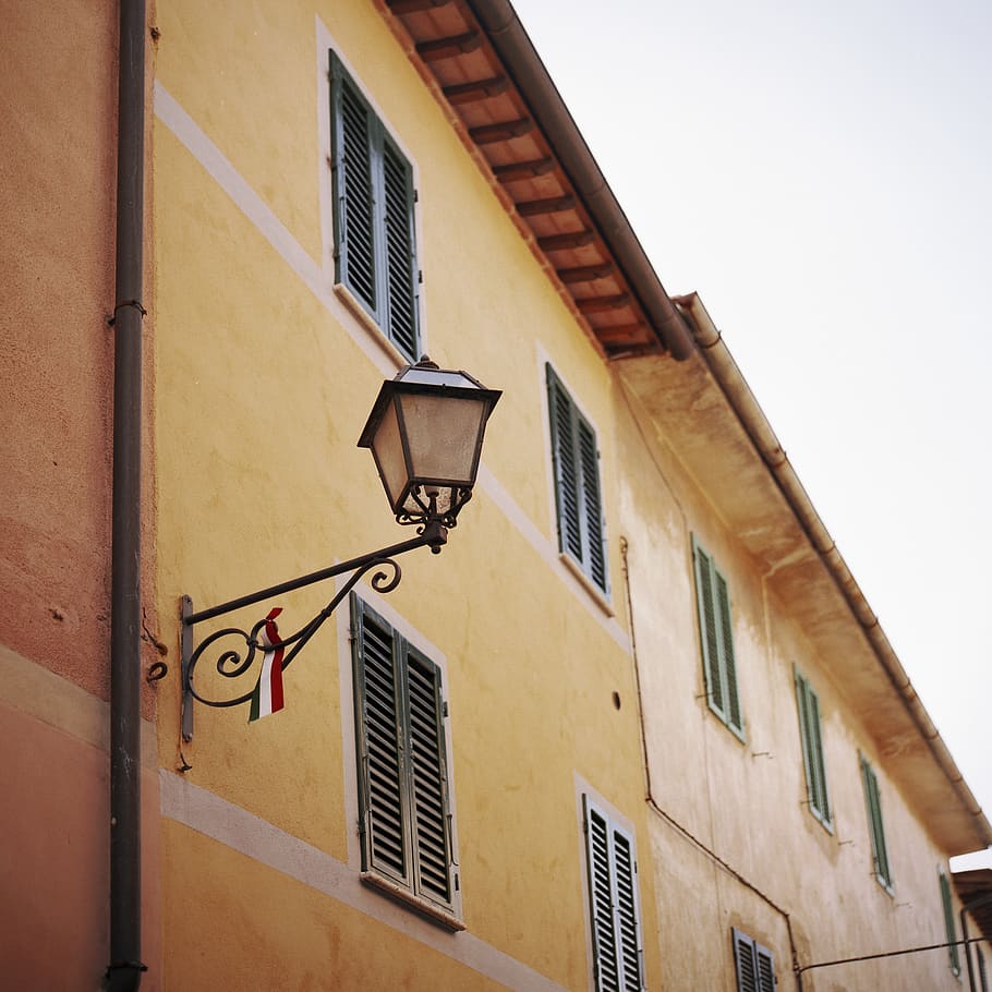 black metal sconce lantern, built structure, architecture, building exterior HD wallpaper