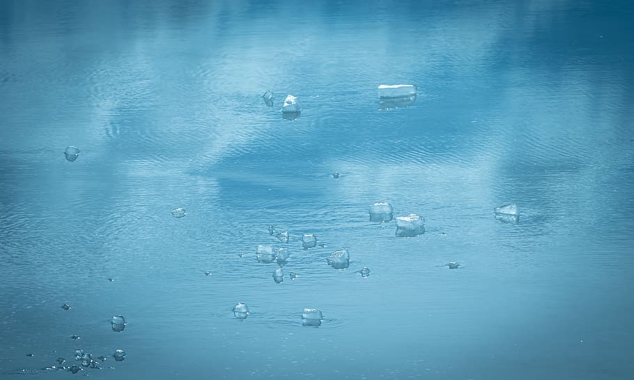 lake, ice, winter, mirroring, frozen, water, cold, wintry, thaw HD wallpaper