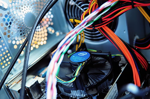 Close Up Photography of Computer Cooler, cpu, data, fan, intel HD wallpaper