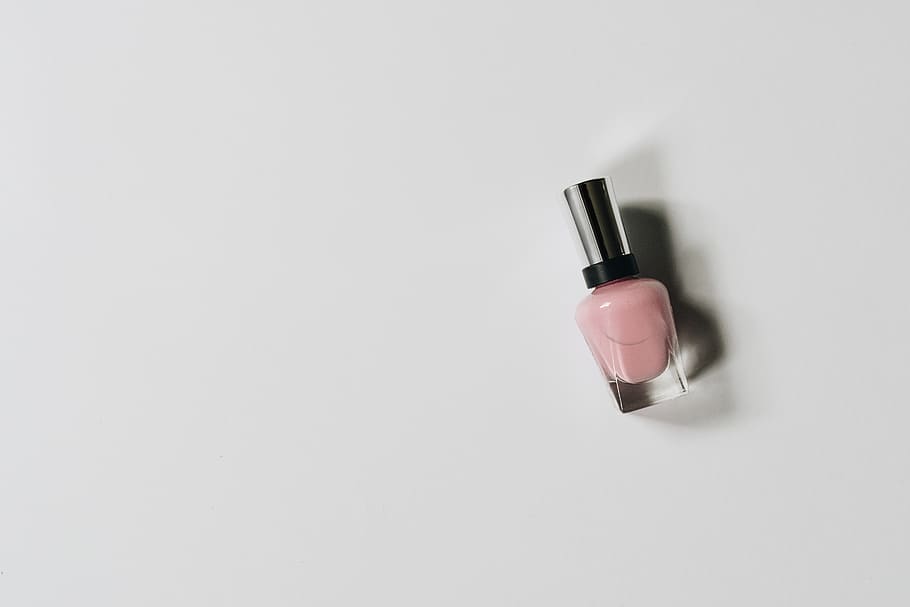 pink and clear labeled bottle, cosmetics, lipstick, girl, light HD wallpaper