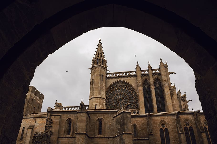 france, carcassonne, cité de carcassonne, church, color, dove, HD wallpaper