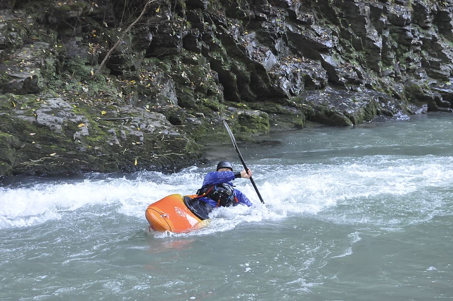 kayak, water, paddle, sport, motion, leisure activity, adventure HD wallpaper