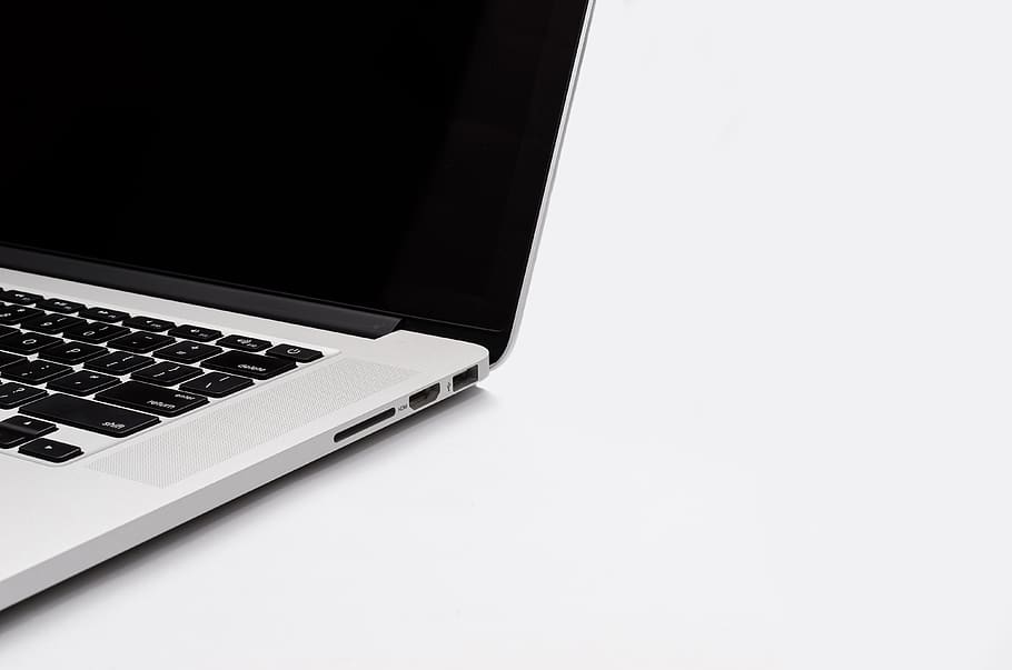 Close-up of Laptop Keyboard, black and-white, device, electronics HD wallpaper