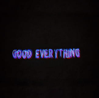 good everything text, light, neon, symbol, alphabet, laser, flare HD wallpaper