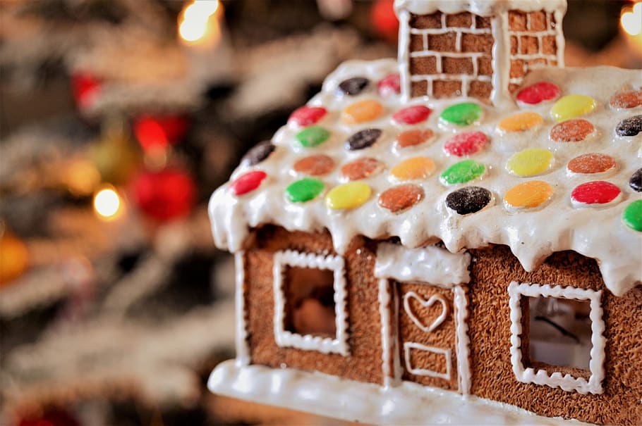 sweden, decoration, winter, candy, snow, christmas, gingerbread HD wallpaper