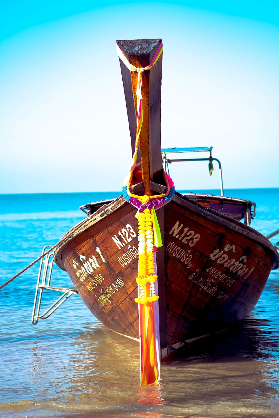 thailand, railay beach, sea, water, nautical vessel, transportation HD wallpaper