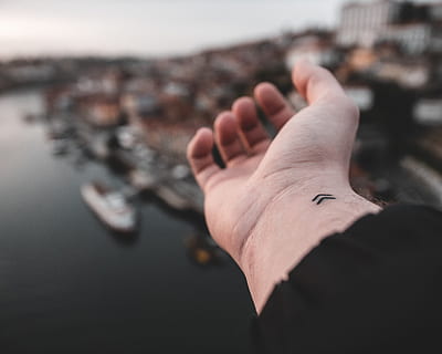 right human palm display, person, wrist, create your own reality HD wallpaper