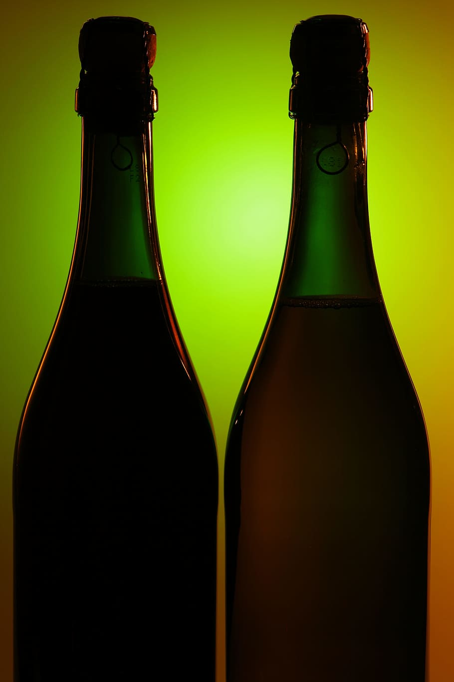 alcohol, bottle, bottles, champagne, drink, effect, light, nobody HD wallpaper