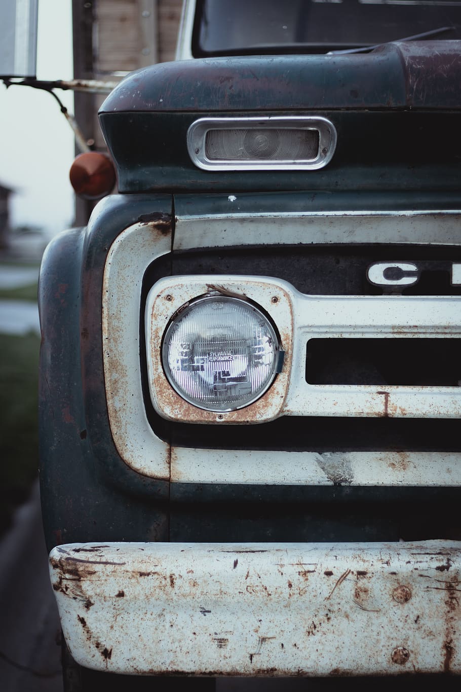 gray car headlight, vehicle, automobile, transportation, classic car HD wallpaper