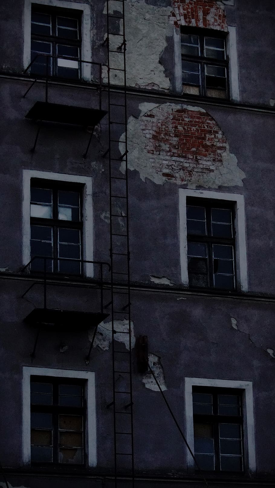 poland, wrocław, window, old window, old building, destruction HD wallpaper