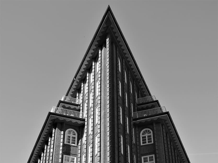 hamburg, chilehaus, germany, sharp, hoger, architecture, expressionism HD wallpaper