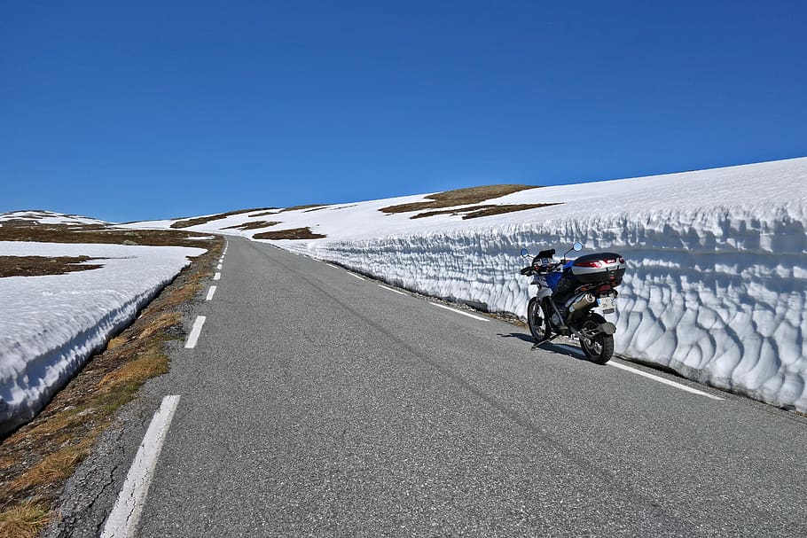norway, transportation, road, snow, winter, cold temperature HD wallpaper