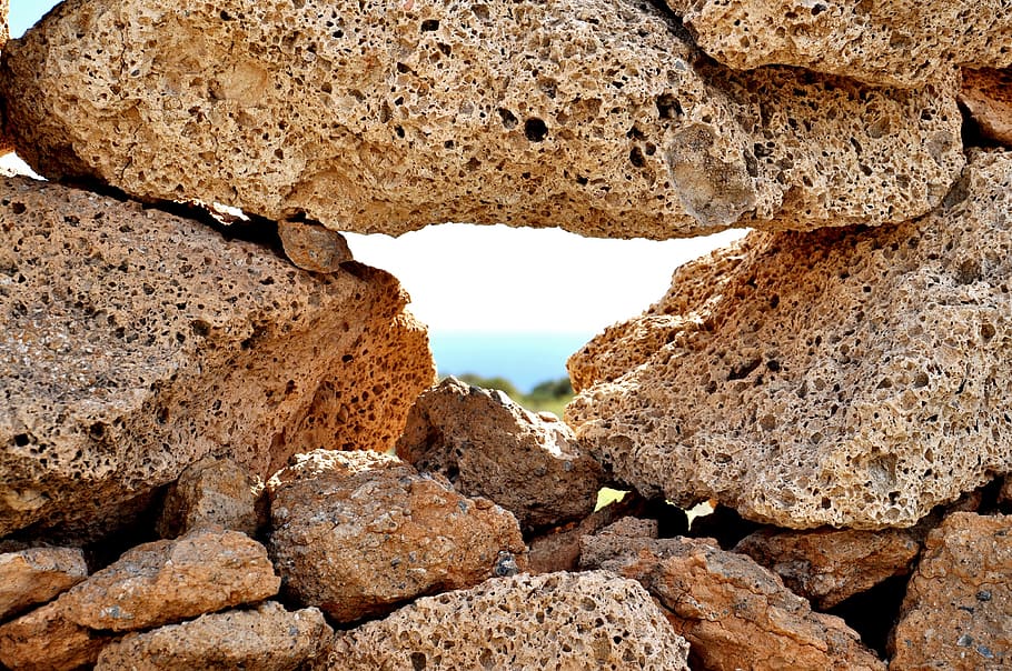 stones, light, nature, sky, landscape, incidence of light, mood HD wallpaper