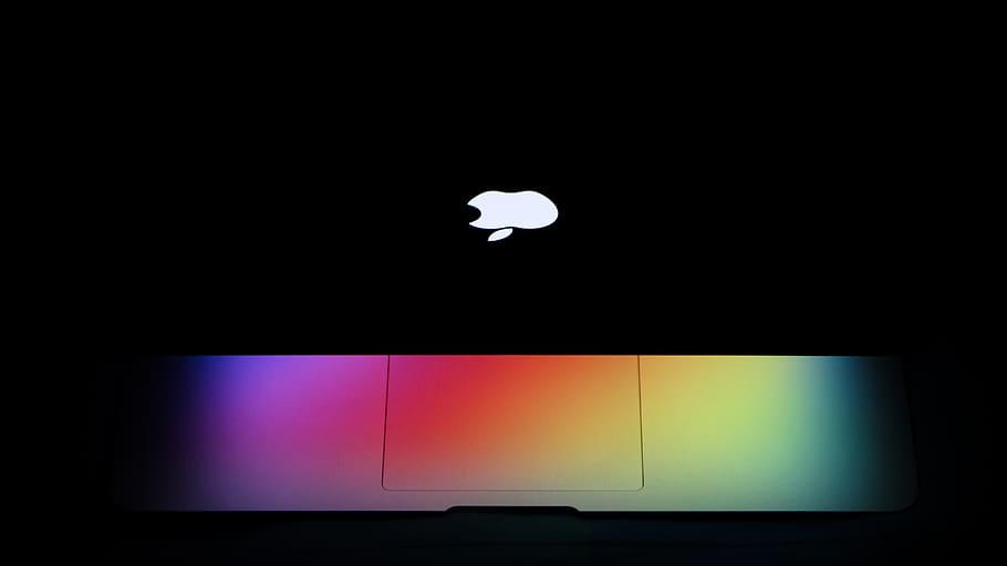 Photograph of Laptop In Dark Area, electronic, light, macbook air HD wallpaper