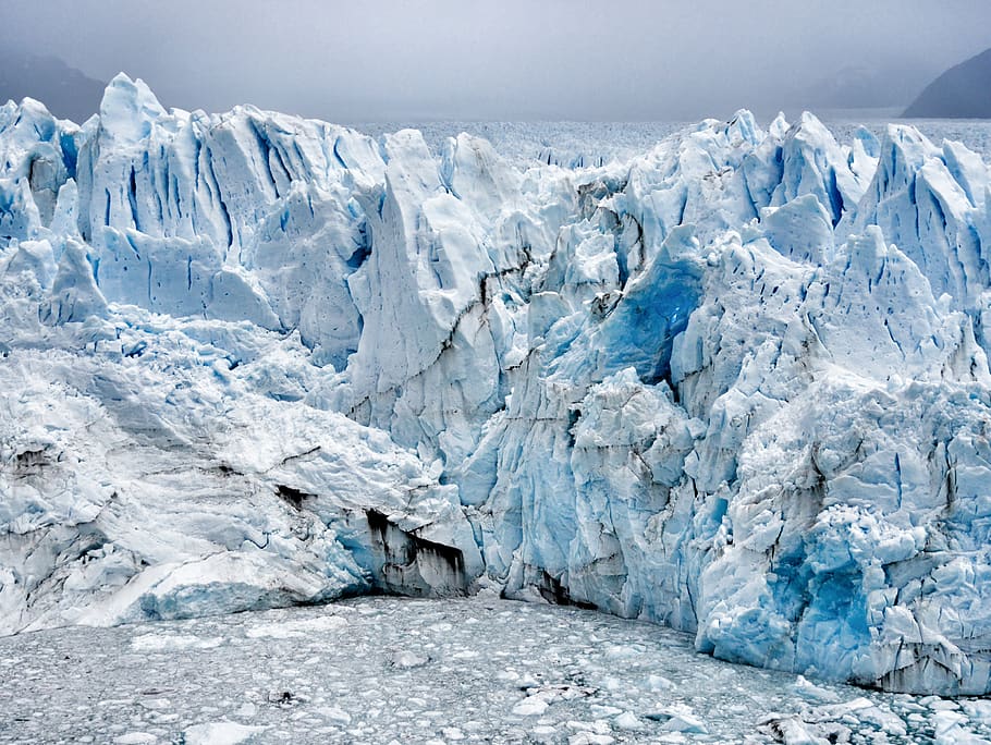 white glacier, ice, nature, mountain, outdoors, snow, argentina HD wallpaper