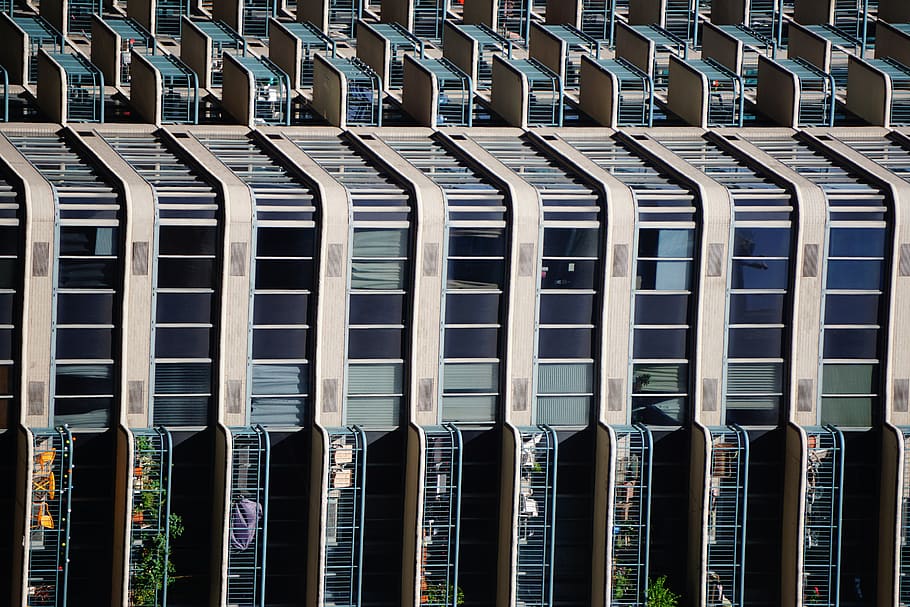 white high-rise building, town, city, high rise, urban, apartment building HD wallpaper