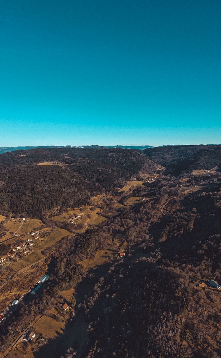 aerial mountain scenery, outdoors, nature, landscape, france HD wallpaper
