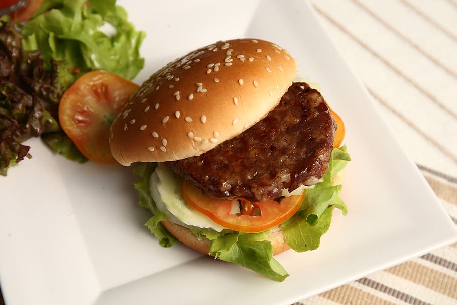 hamburger, sweet, bread, caucasian cuisine, breakfast, delicious HD wallpaper
