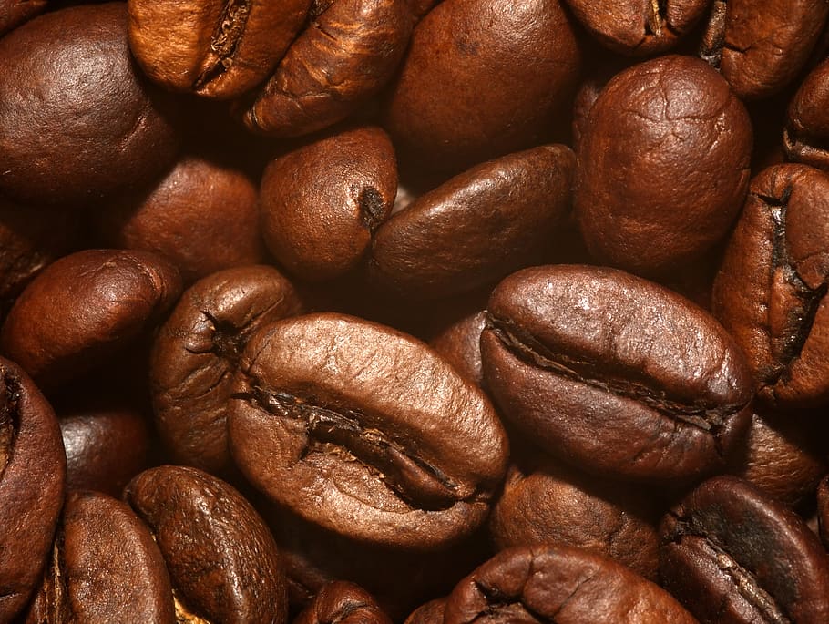 coffee beans, roasted, brown, caffeine, café, drink, breakfast HD wallpaper
