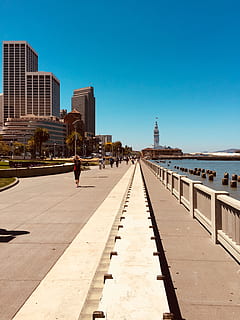 person, human, railing, building, metropolis, town, city, urban HD wallpaper
