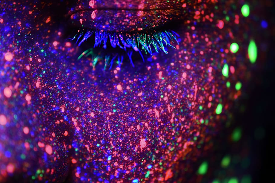 close-up, multi colored, night, blue, no people, illuminated HD wallpaper