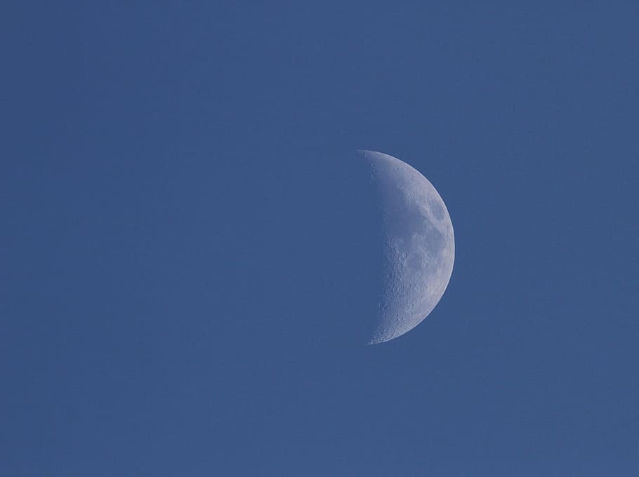 moon, nature, sky, blue, white, round, space, astronomy, night HD wallpaper
