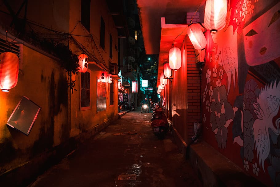 empty pathway, illuminated, architecture, lighting equipment HD wallpaper